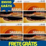 Kit 4 Encordoamento D&#39;addario Violão Aço Ez900
