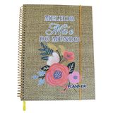 Planner Personalizado Marrom Dia Das Mães Feminino 80 Folhas