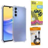 Capinha para Galaxy A55 + Cabo Tipo-C 2 Metros + Película 9D