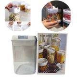 Pote Hermético Quadrado Acrílico 800ml Alimentos Tampa Trava