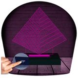 Luminária Led 3d | Piramide | Abajur - Rosa