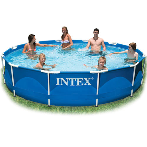 Piscina De Armação Intex 6.503l Estrutural Redonda Azul