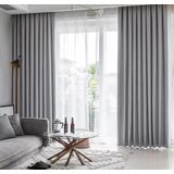 Cortina Blackout 4,00 X 2,80 Trilho Suiço Em Tecido Cinza