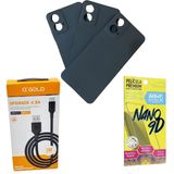 Capinha Preto Moto G24 +cabo Tipo-c 2 Metros +pelicula 9d