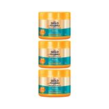 Creme De Tratamento Niely Gold 430g Argan Pos Quimica - 3un