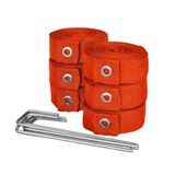 Rede Vôlei Praia Laranja Cbr 8x16 M - 6 Peças