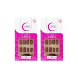 Unhas Postiças Fhaces Colors Calda De Chocolate 28un- 2un