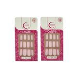 Unhas Postiças Fhaces Colors Lady Rose Ref U3056 - Kit C/2un