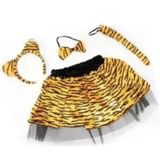 Kit Fantasia Infantil Tigreza 4 Peças