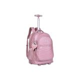 Mochila Rodinha Rebecca Bonbon Rosa - Clio Style 56x39x26cm