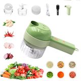 Processador Cortador Elétrico Verde 4 Em 1 110v/220v Cozinha