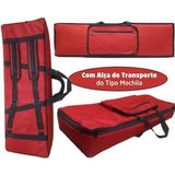 Capa Bag Teclado Yamaha Psr-ew310 Nylon Master Luxo Vermelha