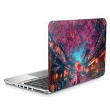 Skin Adesivo Protetor Para Notebook 15 Japão Ruas Sakura D1