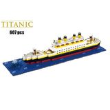 Blocos De Montar Navio Titanic 607 Peças Com Caixa