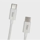 Cabo De Dados Usb Tipo-c Para Usb Tipo-c 1m Candy 30w Ce206 Branco Oex