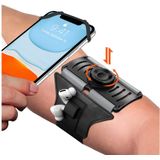 Braçadeira De Corrente Atualizada Destacável &amp; 360°rotação Com Airpods/airpods Pro Holder Phone Armband Para Iphone, Samsung, All Screen Fri