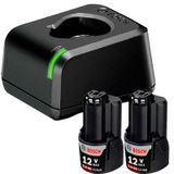 Kit 2 Baterias 12v 2,0 Ah + 1 Carregador Gal 12v-20 Bivolt Bosch
