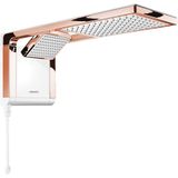 Chuveiro Acqua Duo Branco Rose Gold 220 Volts - Lorenzetti