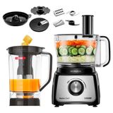 Multiprocessador de Alimentos Mondial MPN01BF Turbo Chef 9 em 1, 2 Velocidades + Turbo, 1000W, Preto