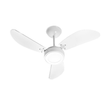 Ventilador De Teto Venti-delta New Light Led 3 Pás Branco 6000k Branca 220v