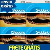 Kit 4 Encordoamento D&#39;addario Para Violão Ez910