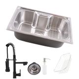 Kit Cuba Cozinha Gourmet Aço Inox E Torneira Gourmet Black