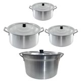 Jogo De Panela Feijoada Caldo Alumínio 4 Peças Industrial