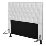 Cabeceira Cama Box Casal 140cm Cristal Corino Branco