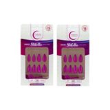 Unhas Postiças Fhaces Stiletto Rosa Fucsia Com 28un - 2un