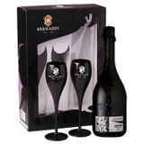 Kit Espumante Brut Bernardi Jacur 750ml + 2 Taças Acrílico