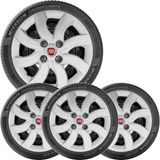 4x Calota Fiat Palio Novo Uno Siena Aro 14 Com Emblema 094cb