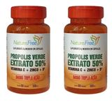 Kit 2 Própolis Verde Extrato 50%+vitamina C+zinco+d 60 Cáps