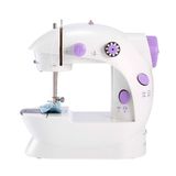 Máquina Costura Portátil Pedal Bivolt Reta Cor Branco
