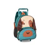 Mochila Infantil Rodinhas Escolar Passeio Cachorro Verde