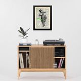 Quadro Decorativo Vintage Yoda 24x18cm - Com Vidro