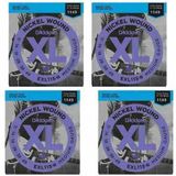 Kit 4 Jogos De Cordas Para Guitarra D&#39;addario Exl115 B .011