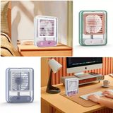 Mini Ventilador Ar Climatizador Umidificador Portátil 3x1