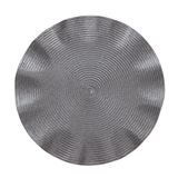 Lugar Americano Redondo Waves Jolitex Cinza 38cm
