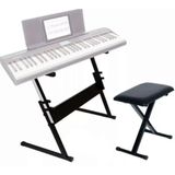 Estante Para Teclado E Piano Q1b + Banco Bt10 Saty