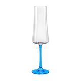 Taça Cristal Bohemia Para Champanhe 210ml Azul Xtra 1 Peça