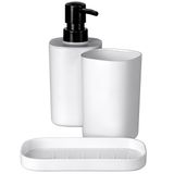 Conjunto Banheiro Dispenser Saboneteira Porta Escova Ordene