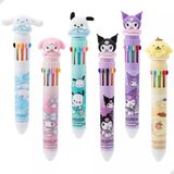 Caneta Multicores Sanrio Kawaii 10 Cores - Sortida