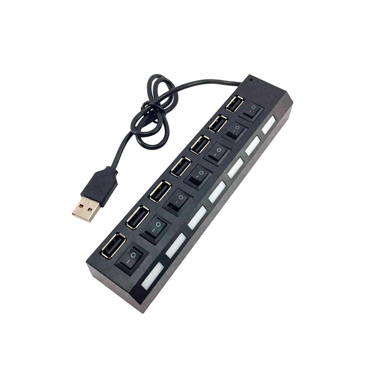 Hub Usb 7 Portas Com Chave Seletora 2.0 Speed