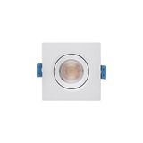 Spot De Led De Embutir Stella Easy Quadrado 3w Bivolt Branco