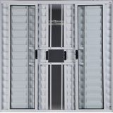 Janela Veneziana de Alumínio 6 Folhas 1,00 X 1,20 Com Grade Cor Branco Linha All Modular