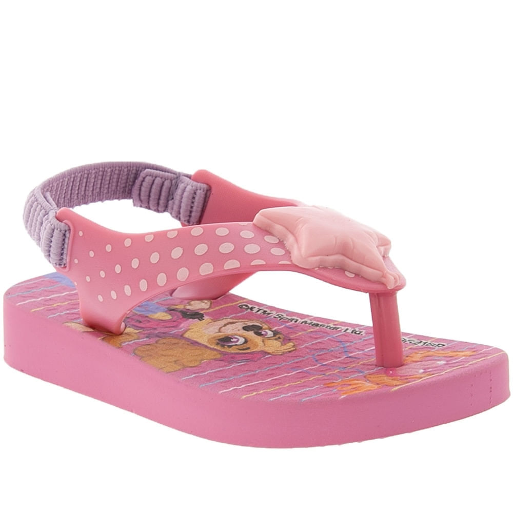 Chinelo Infantil Ipanema Patrulha Canina Baby Rosa