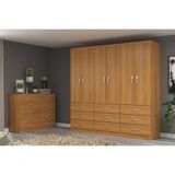Guarda-Roupa Casal Bergamo 6 Portas 9 Gavetas - Cinnamomo