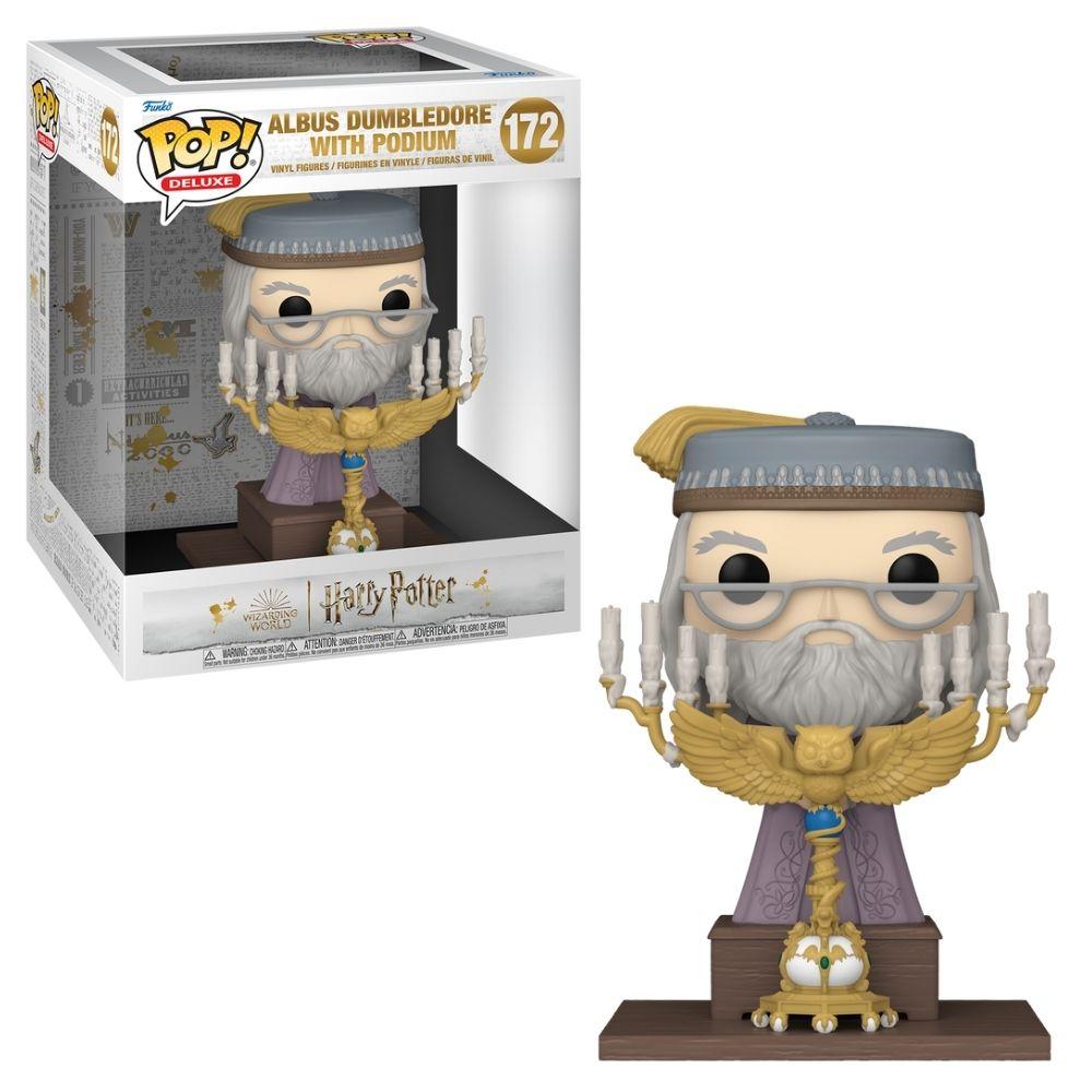 Boneco Funko Pop! Deluxe Harry Potter Dumbledore With Podium