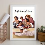 Quadro Decorativo Friends - Carro 24x18cm - Com Vidro