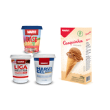 Kit Verão Monte Seu   Sorvete Marvi Sabor  Leite Condensado 100 G